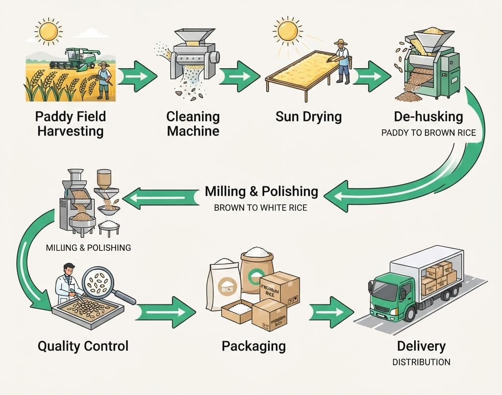 Rice Processing Journey Flow