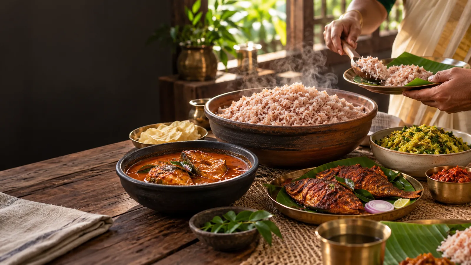 A comforting Kerala meal