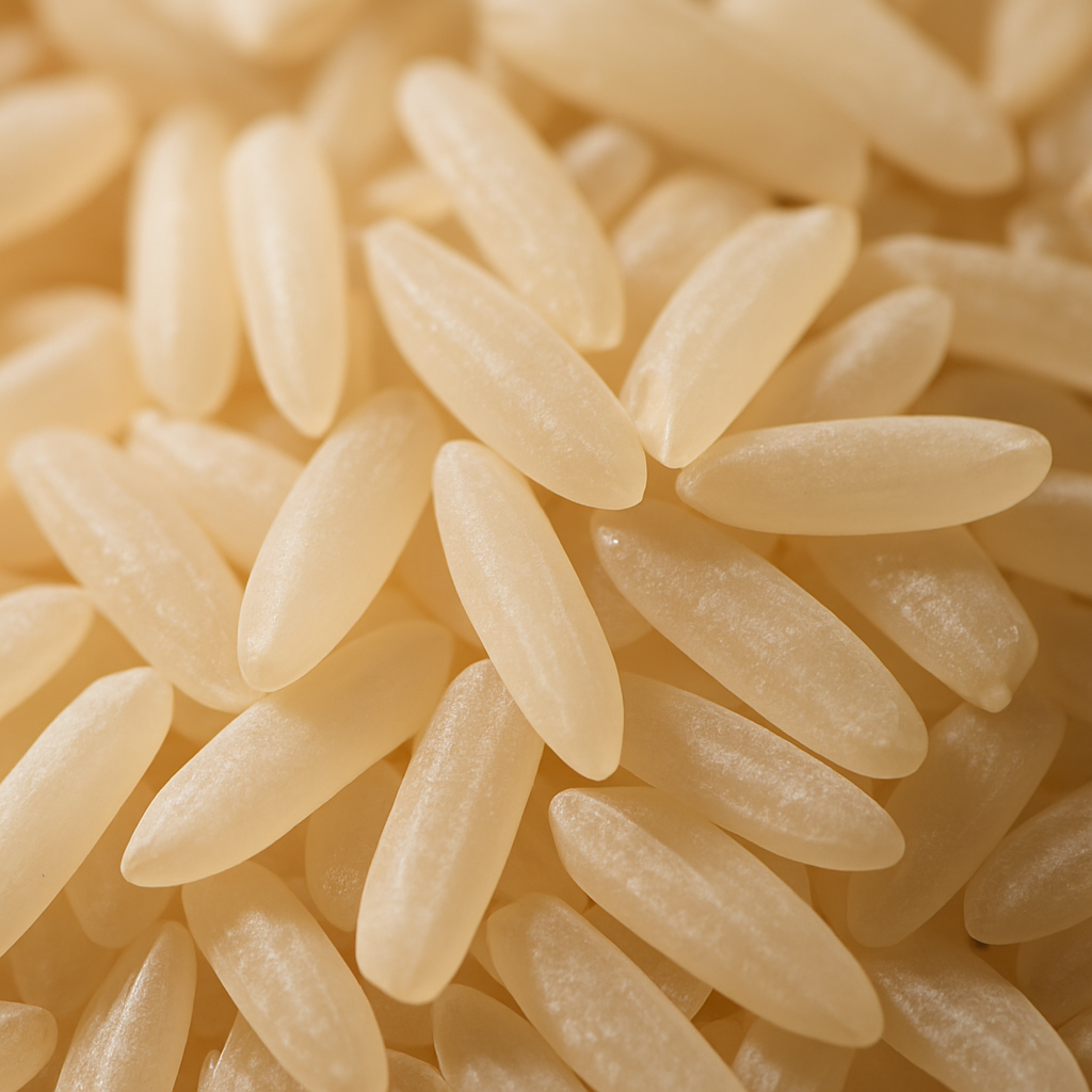Rice grains close-up